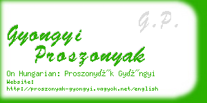 gyongyi proszonyak business card